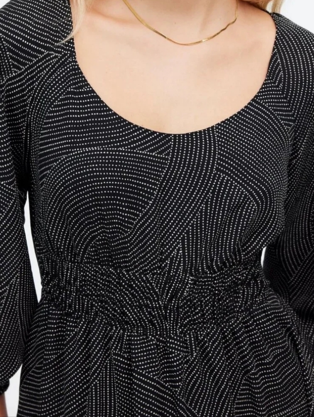MADEWELL Geo Dot Print Balloon Sleeve Georgette Midi Dress, size S - Picture 5 of 16